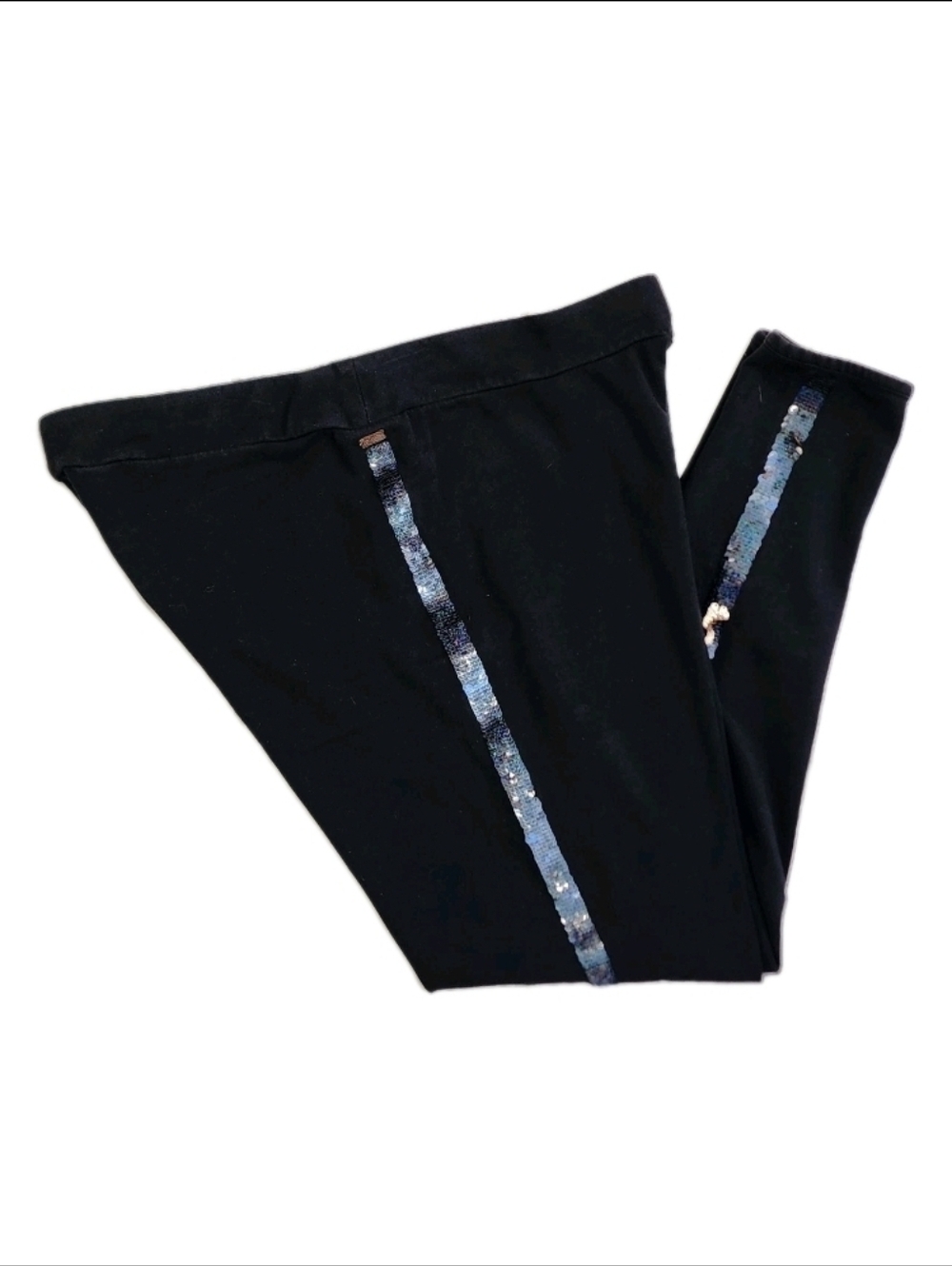 Children's Place GIRLS Flip Sequin Stripe Cozy Leggings Cotton Blend XL (14)